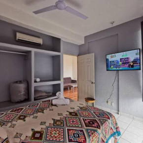 Spacious 1 BED APT w/ TV, A/C, balconies near DT!